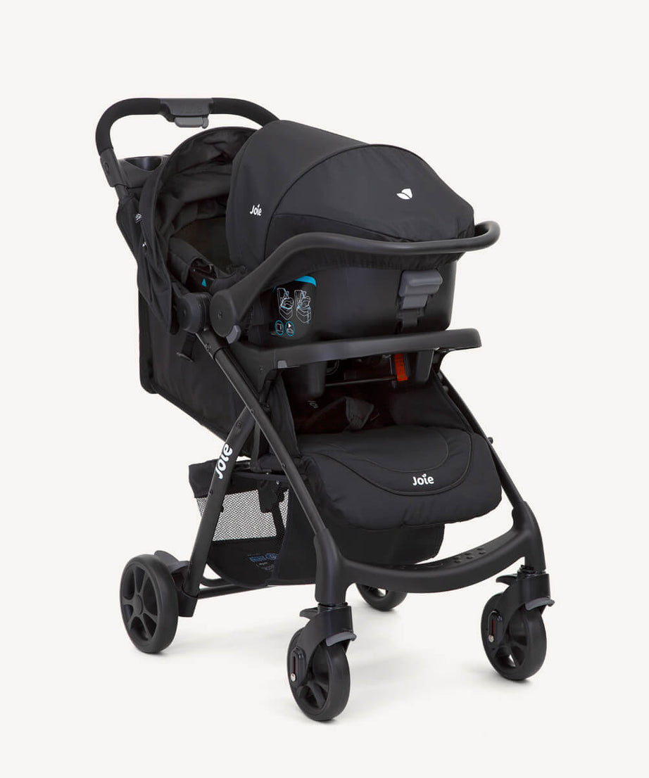 Joie Muze LX Travel System - Lightweight Stroller & Car Seat - Coal - MINIMEE KIDS