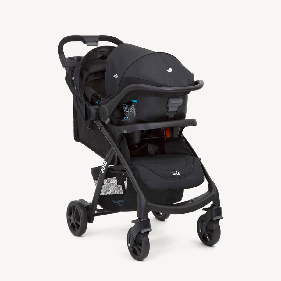 Joie Muze LX Travel System - Lightweight Stroller & Car Seat - Coal - MINIMEE KIDS