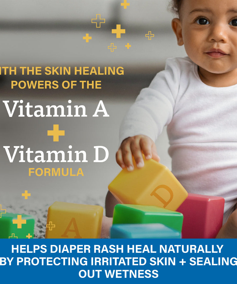 A+D Treat & Heal Diaper Rash Cream with Zinc Oxide 10% & Dimethicone 1% (4 oz / 113g) – Fast-Acting Pediatrician Recommended Rash Treatment with Vitamins A+D and Aloe Vera, Calms on Contact - MINIMEE KIDS