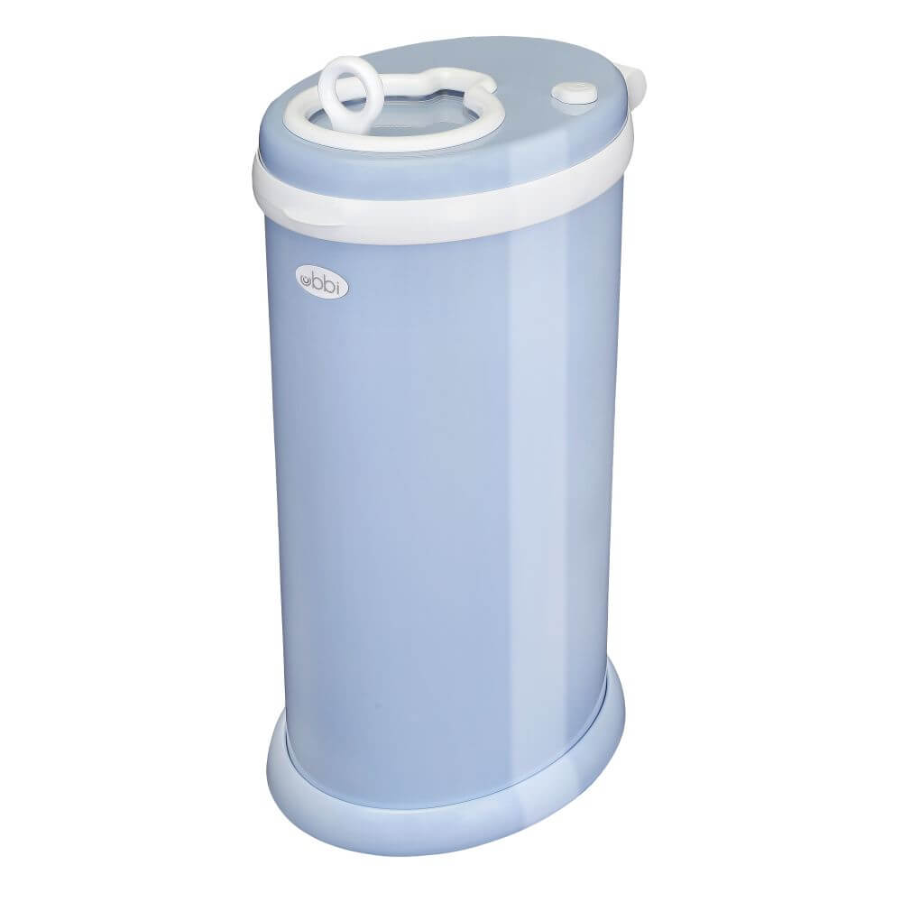 Ubbi Steel Diaper Pail - Cloudy Blue | Stylish and Durable Diaper Disposal Solution for Parents | Perfect for Modern Nurseries