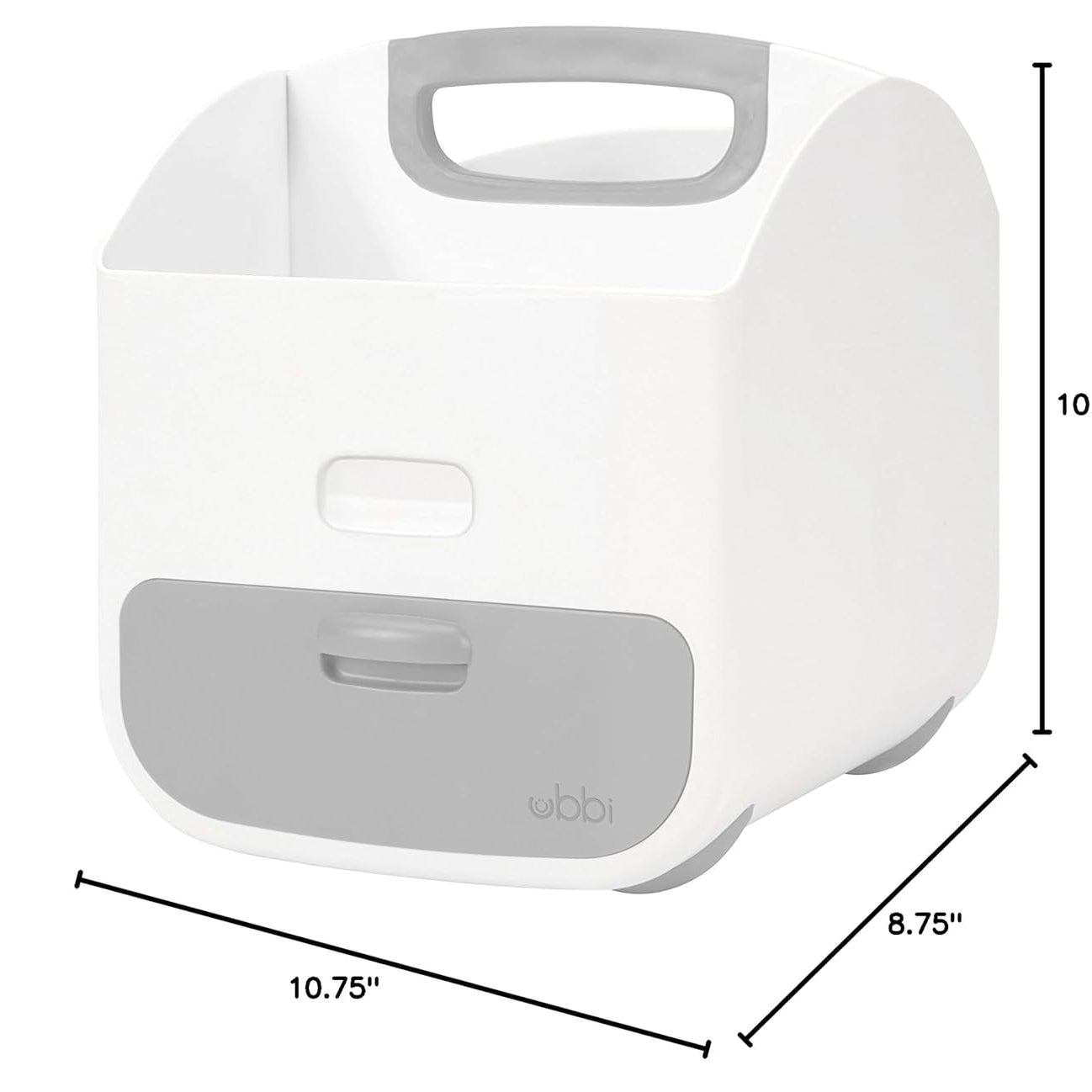 Ubbi Portable Diaper Changing Station & Caddy Organizer with Folding Mat | Diaper Storage for Baby Wipes & Accessories | Gray