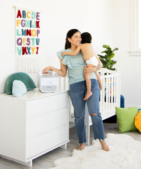 Ubbi Portable Diaper Changing Station & Caddy Organizer with Folding Mat | Diaper Storage for Baby Wipes & Accessories | Gray