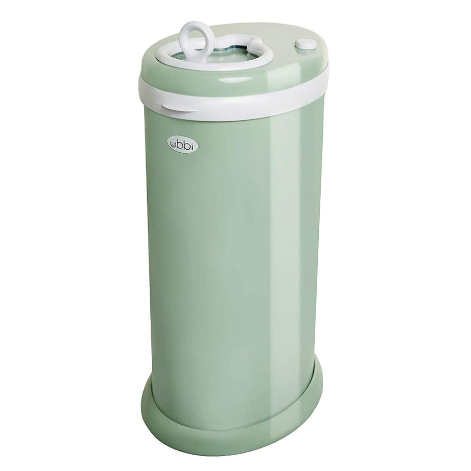 Ubbi Steel Odor Locking Diaper Pail - Sage Green | Keeps Odors Contained