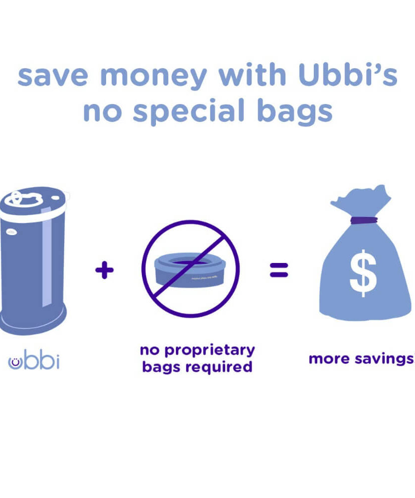 Ubbi Steel Diaper Pail – Slate | Odor Locking, Eco-Friendly, Modern Design, No Special Bags Needed - MINIMEE KIDS