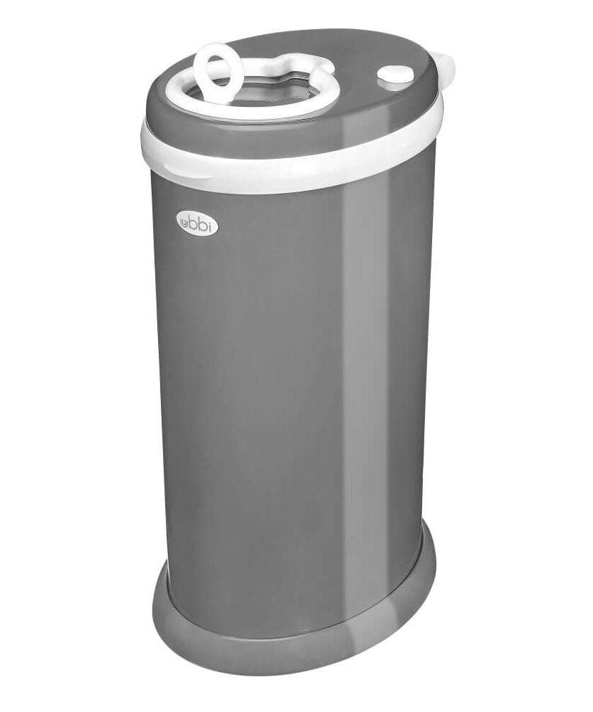 Ubbi Steel Diaper Pail – Slate | Odor Locking, Eco-Friendly, Modern Design, No Special Bags Needed - MINIMEE KIDS