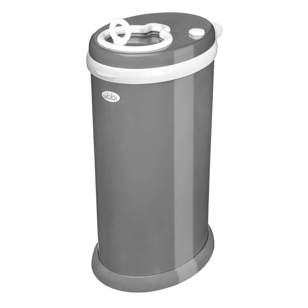 Ubbi Steel Diaper Pail – Slate | Odor Locking, Eco-Friendly, Modern Design, No Special Bags Needed