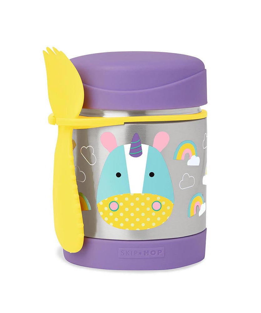 Skip Hop Zoo Insulated Stainless Steel Food Jar | BPA Free, 325ml, Keeps Food Cold for 5 Hours & Warm for 7 Hours