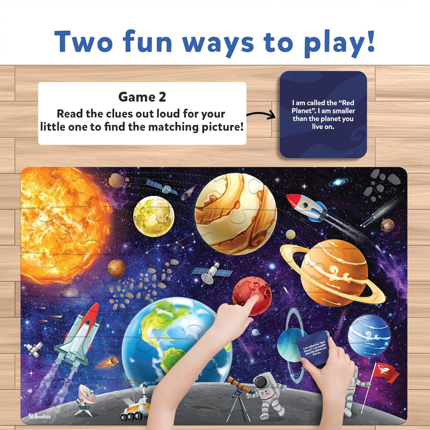 Skillmatics Piece & Play: Up In Space | Educational Floor Puzzle & Game for Kids Ages 3-7 | Explore the Universe with 48 Jumbo Pieces