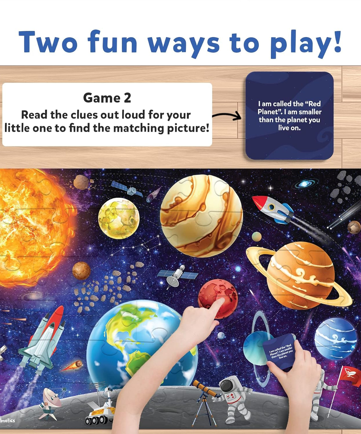 Skillmatics Piece & Play: Up In Space | Educational Floor Puzzle & Game for Kids Ages 3-7 | Explore the Universe with 48 Jumbo Pieces