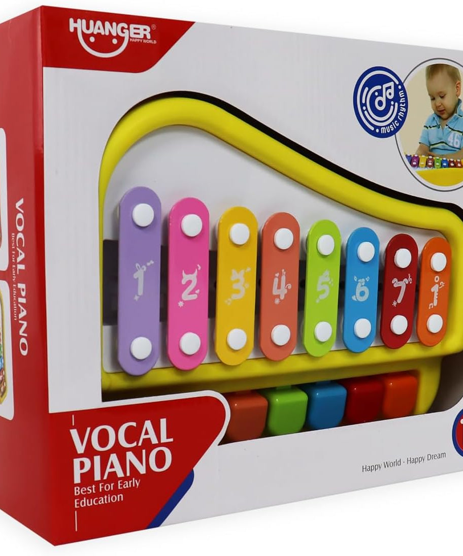 Huanger Vocal Piano Musical Learning Xylophone Keyboard Toy for 18+ Months Kids - Multi-Color - MINIMEE KIDS