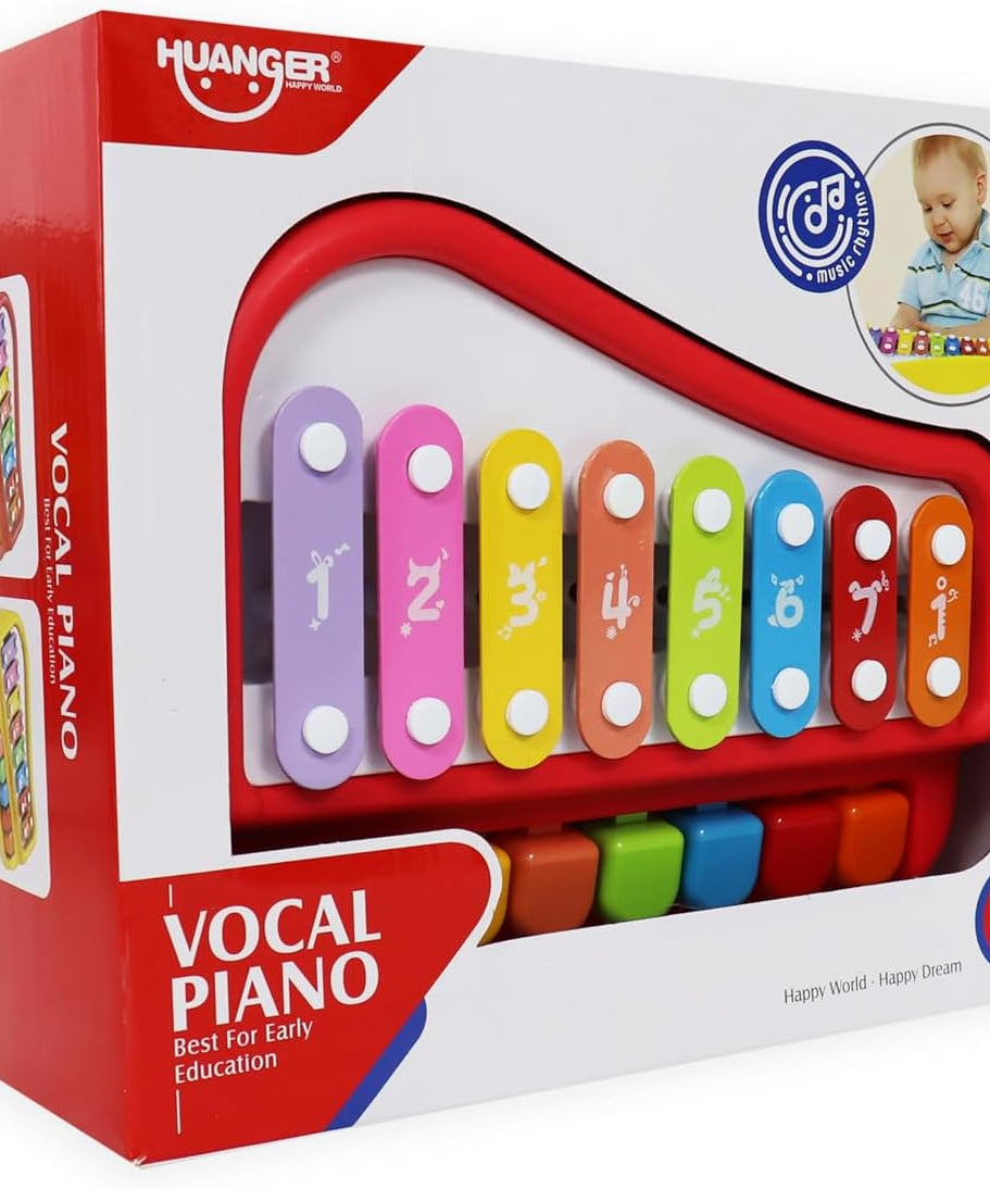 Huanger Vocal Piano Musical Learning Xylophone Keyboard Toy for 18+ Months Kids - Multi-Color - MINIMEE KIDS