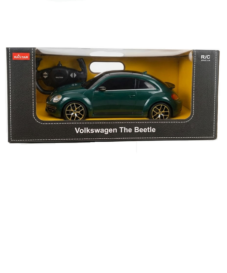 Rastar Volkswagen The Beetle R/C Car 1:14 Scale Green – Licensed Remote Control Volkswagen Beetle with LED Lights, Full Function Steering, Rubber Tires & 2.4GHz Controller for Kids & Collectors - MINIMEE KIDS