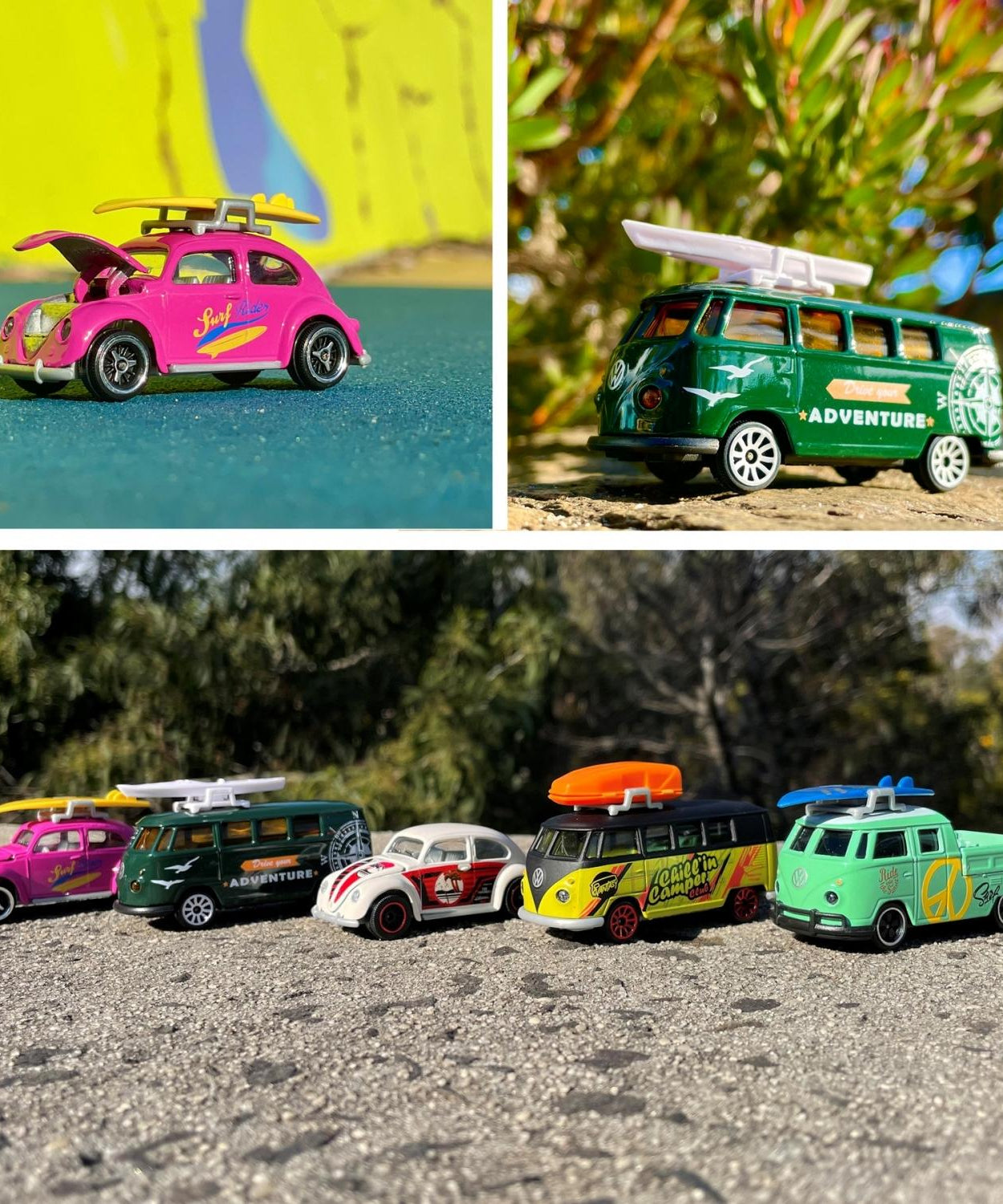 Majorette Volkswagen The Originals 5 Pieces Pack – 1:64 Scale Die-Cast Car Set | Includes Volkswagen Beetle, Volkswagen T1, and 2 Exclusive Models | Classic VW Collector’s Gift Set – 7.5 cm Metal Toy Cars for Kids 3+ Years