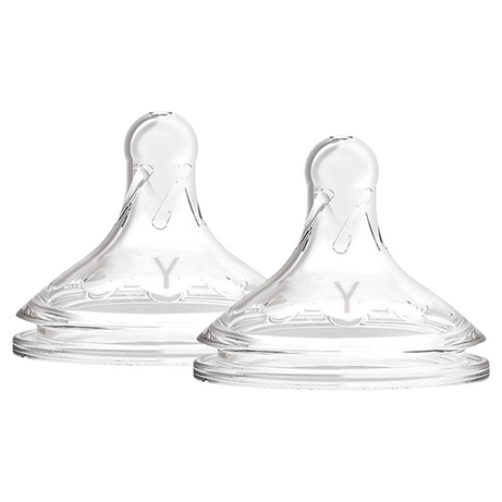 Dr Brown's Natural Flow Options+ Breast Like Teat with Wide Neck Y-Cut for 9+ Months - Pack of 2