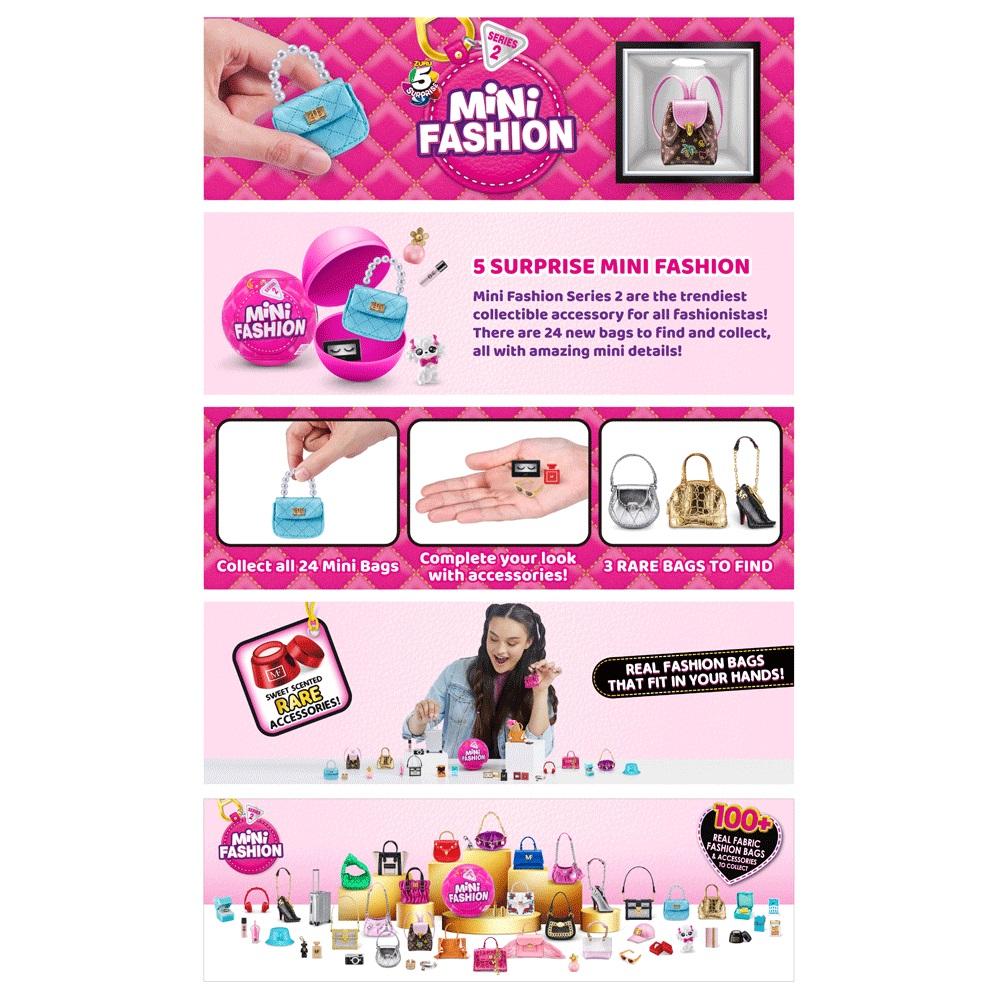 Zuru 5 Surprise - Mini Fashion Series 2: 100+ Real Fabric Bags & Accessories Toys to Collect!