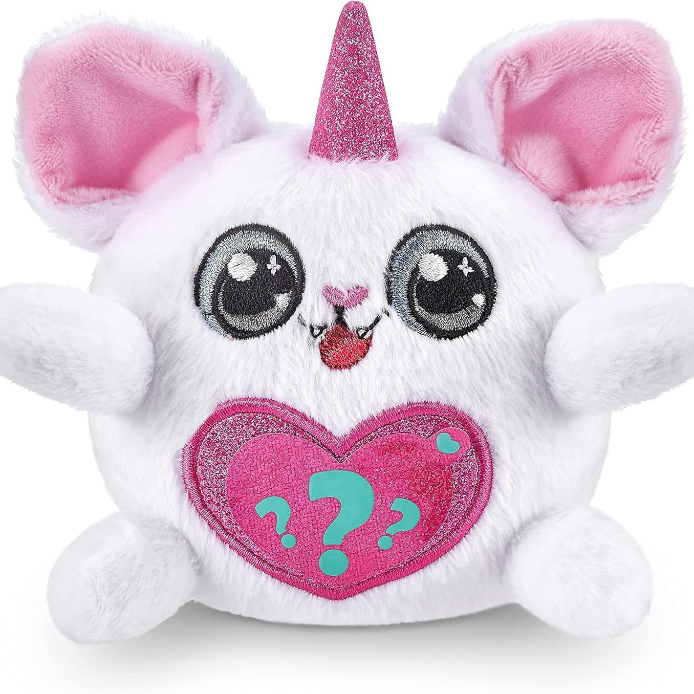 Zuru Rainbocorns Puppycorn Surprise Peel & Reveal Magic Heart - Collectible Plush Stuffed Animal with 7 Surprises, Scratch n Sniff Sticker, Ages 3+ for Girls