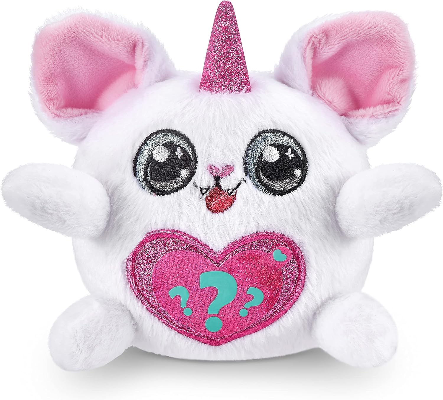 Zuru Rainbocorns Puppycorn Surprise Peel & Reveal Magic Heart - Collectible Plush Stuffed Animal with 7 Surprises, Scratch n Sniff Sticker, Ages 3+ for Girls