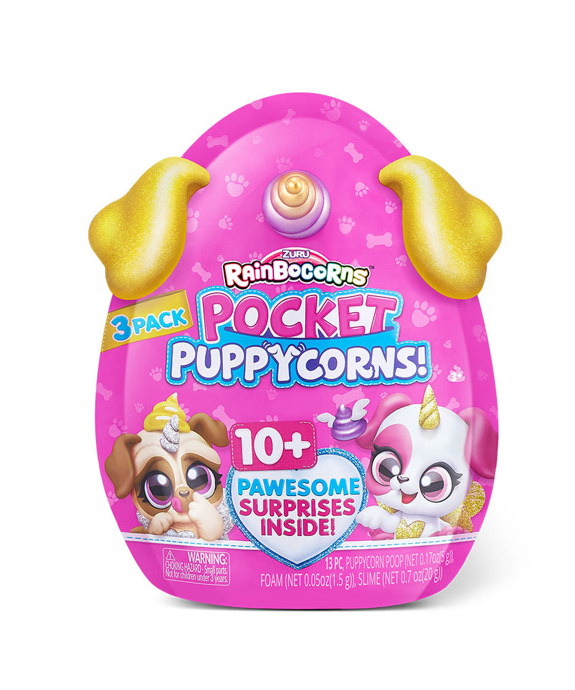 Zuru Rainbocorns Pocket Puppycorns - Over 10 Pawesome Surprises Inside! 13pc Set for Ages 3+ - MINIMEE KIDS