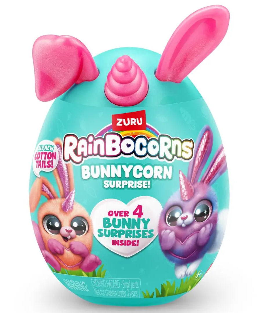 Zuru Rainbocorns Bunnycorn Surprise - 4+ Bunny Surprises Inside, Soft Cotton Tail Plush Toy, Collect All 6