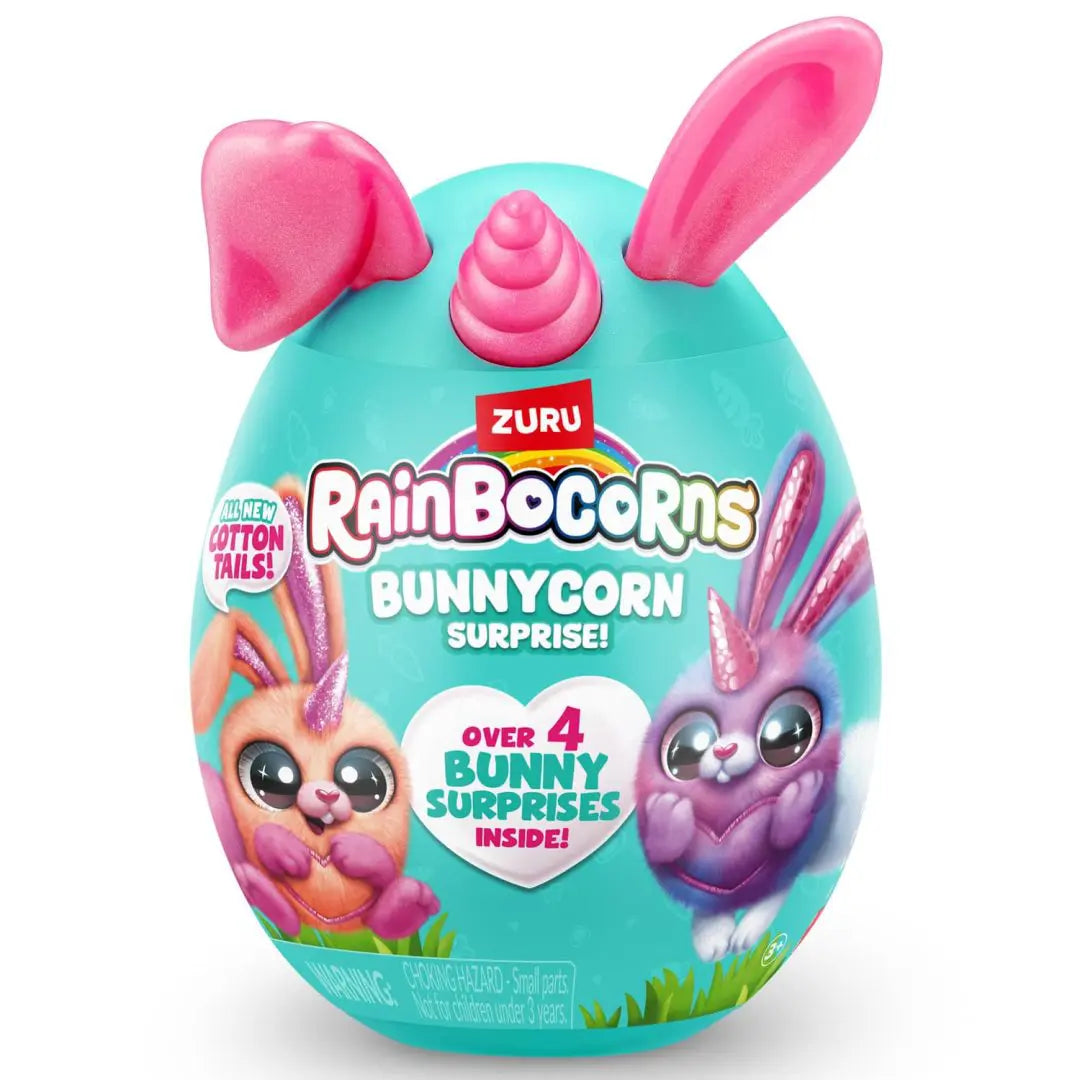 Zuru Rainbocorns Bunnycorn Surprise - 4+ Bunny Surprises Inside, Soft Cotton Tail Plush Toy, Collect All 6